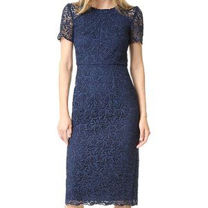 Shoshanna Beaux Guipure Lace Sheath Midi Dress 4